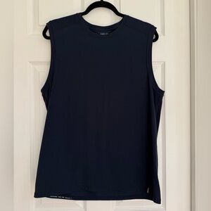 Men's Dark Blue Sleeveless Tank by Fourlaps